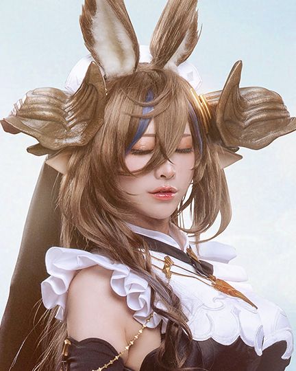 グラブル　ガレヲン　コスプレ　グラサイキッチン 一切衆生慈恵嘱目装💙 #グラブル #ガレヲン #六竜 #cosplay
